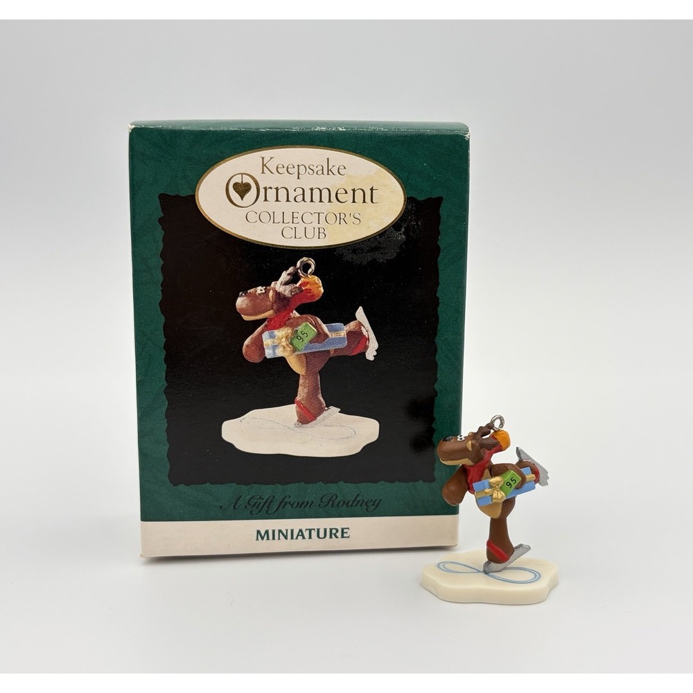 1995 Hallmark Keepsake Ornament A Gift From Rodney Miniature Club Vintage New